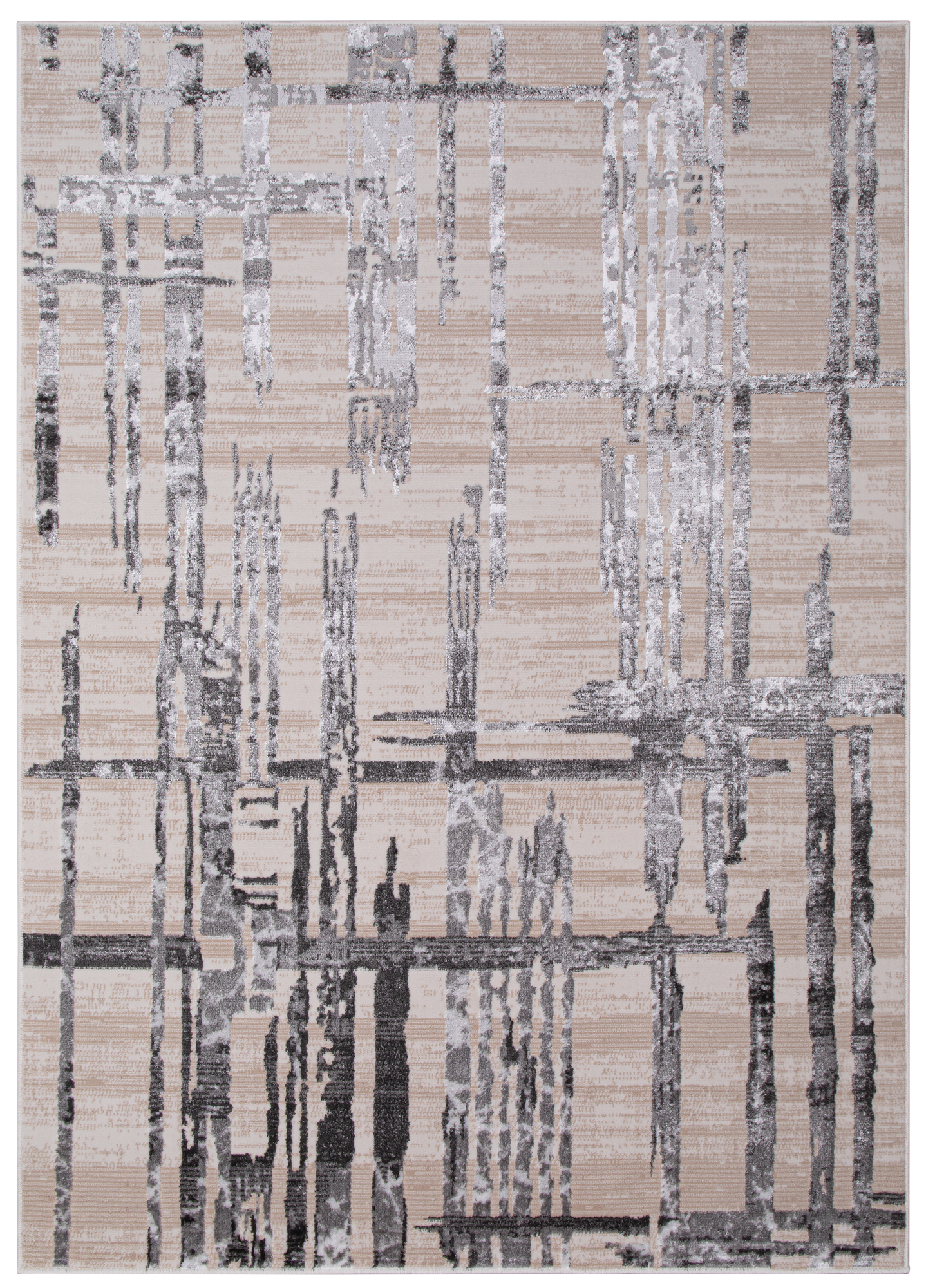 Covor Crystal Gri Deschis Dungi Abstracte Efect 3D