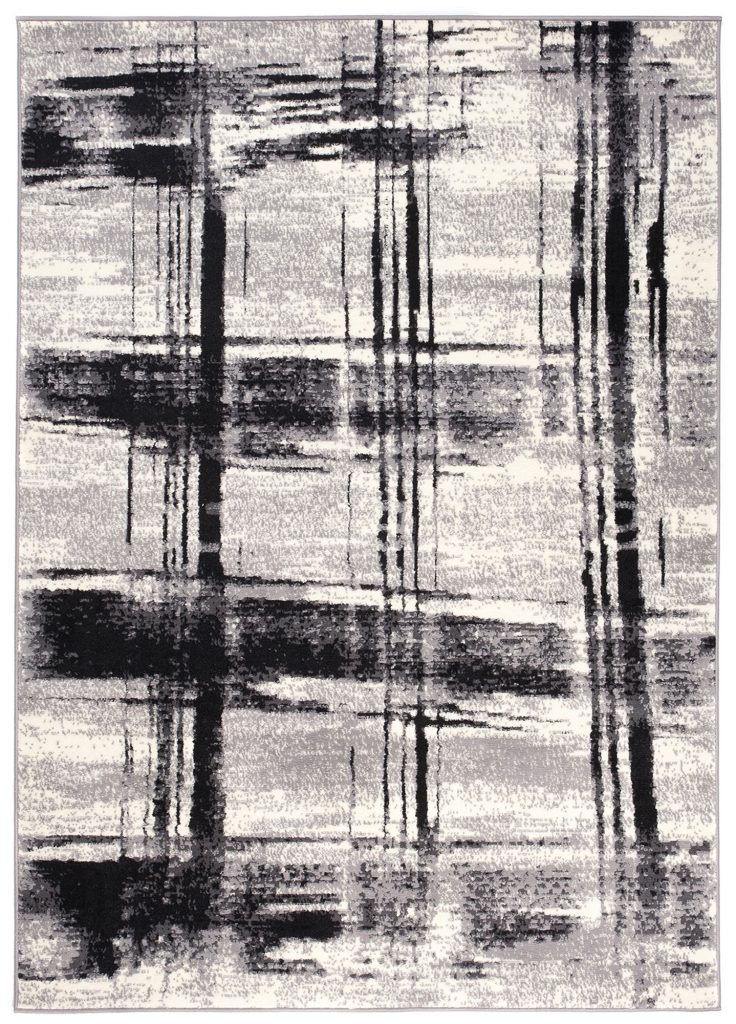 Covor Dream Gri Negru Geometric Carouri
