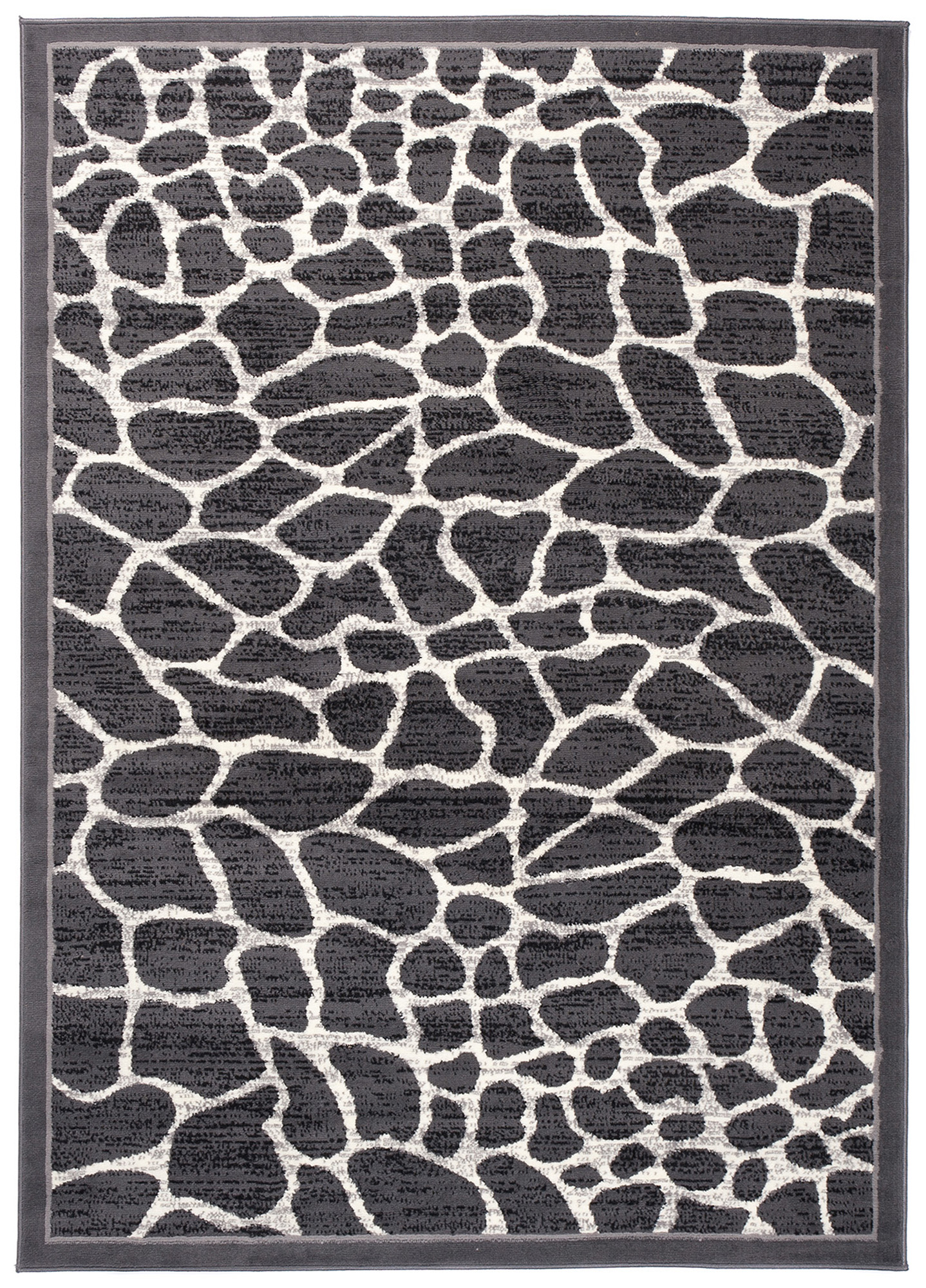 Covor Dream Gri Închis Print Animalier Ramă