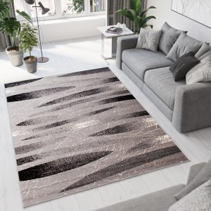 Covor Dream Modern Gri Negru Linii