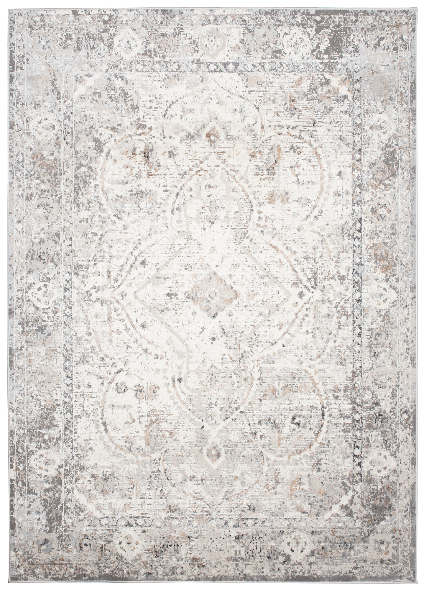 Covor Valley Gri Ornamente Vintage