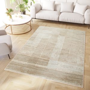 Covor Crystal Bej Maro Crem Dungi Efect 3D