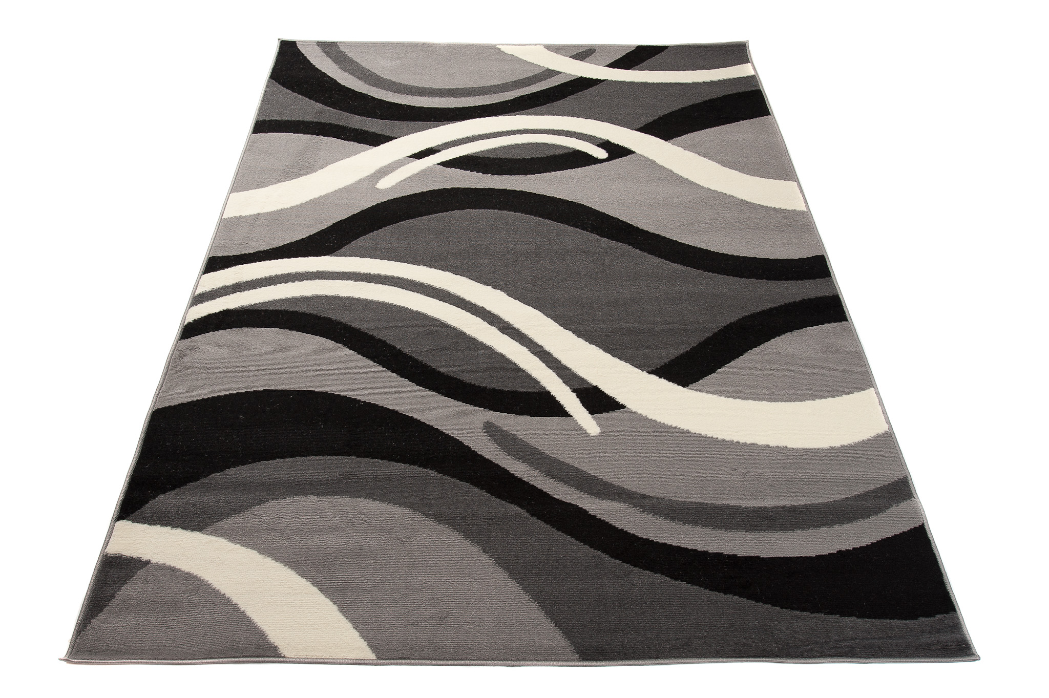 Covor Dream Gri Închis Crem Geometric Valuri