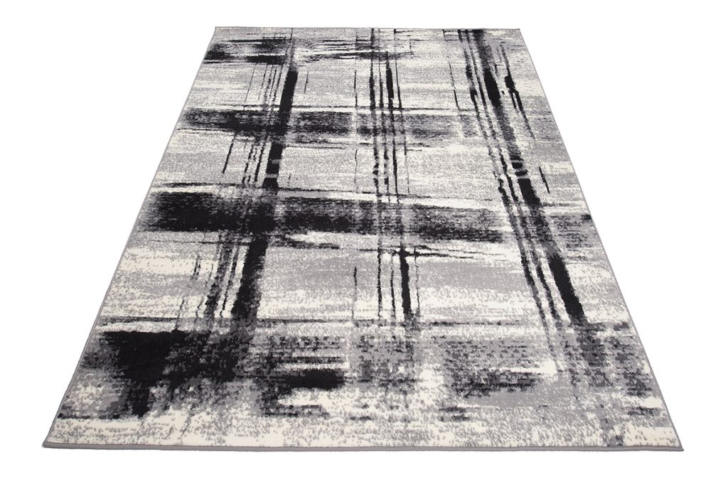 Covor Dream Gri Negru Geometric Carouri
