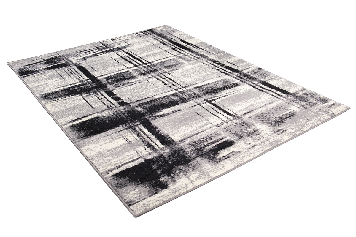 Covor Dream Gri Negru Geometric Carouri