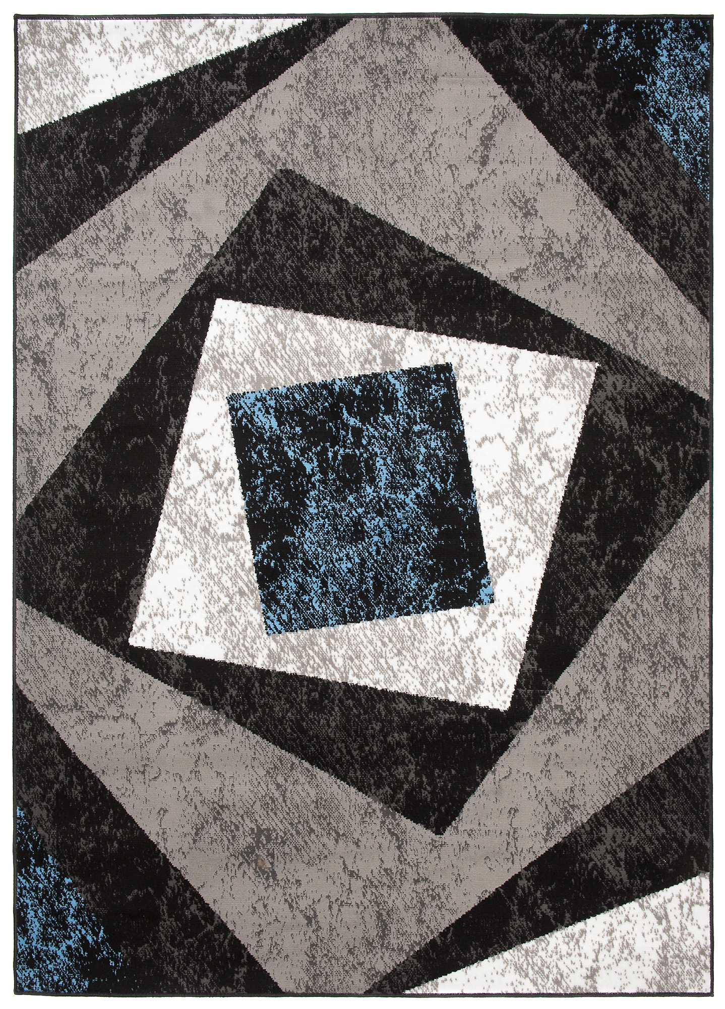 Covor Dream Geometric Gri Albastru Pătrate