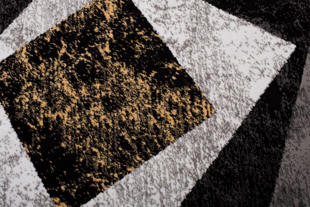 Covor Dream Geometric Gri Galben Pătrate