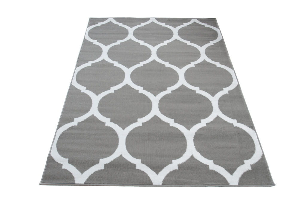 Covor Luxury Gri Alb Marocan Trellis