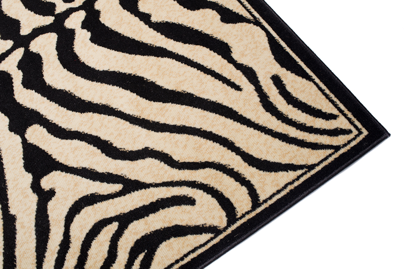 Covor Atlas Negru Crem Imprimat Animalier Zebră - imagine 4