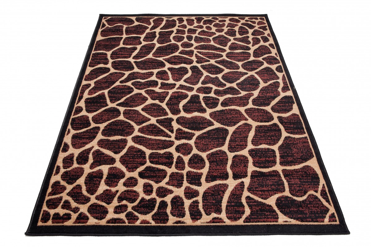 Covor Atlas Maro Bej Print Animal Girafă