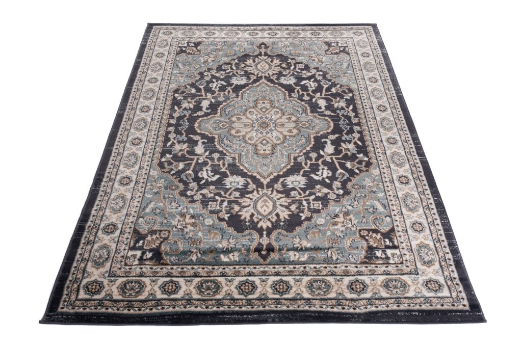 Covor Colorado Tradițional Negru Albastru Ornamente