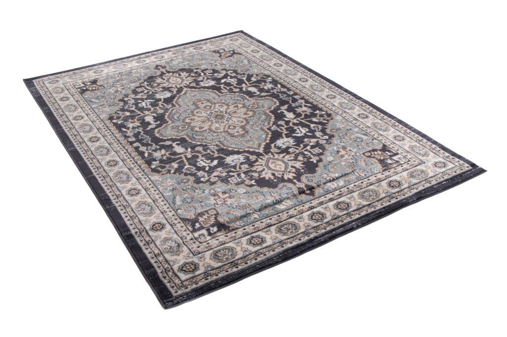 Covor Colorado Tradițional Negru Albastru Ornamente