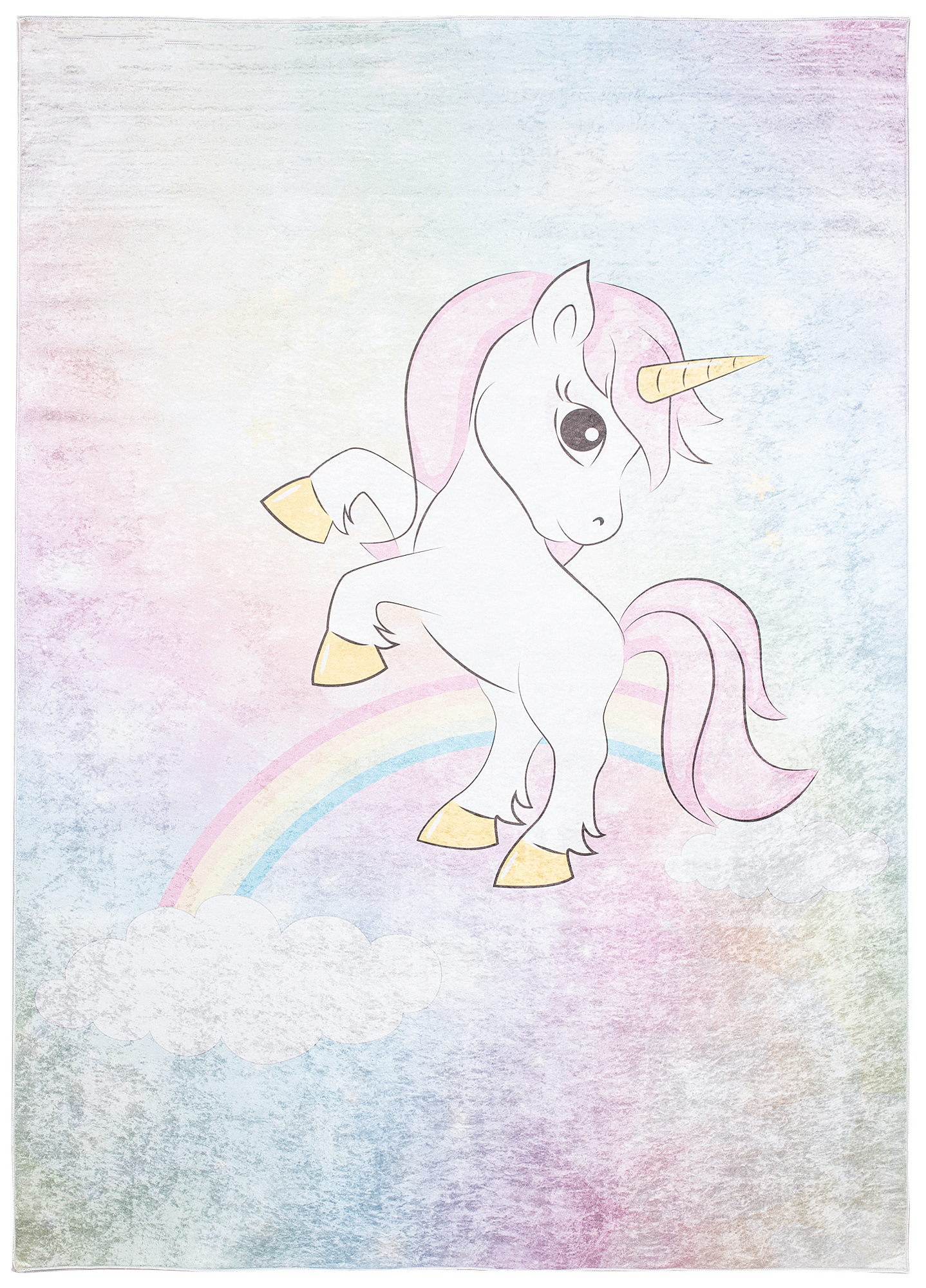 Covor Emma Antiderapant Lavabil Roz Unicorn