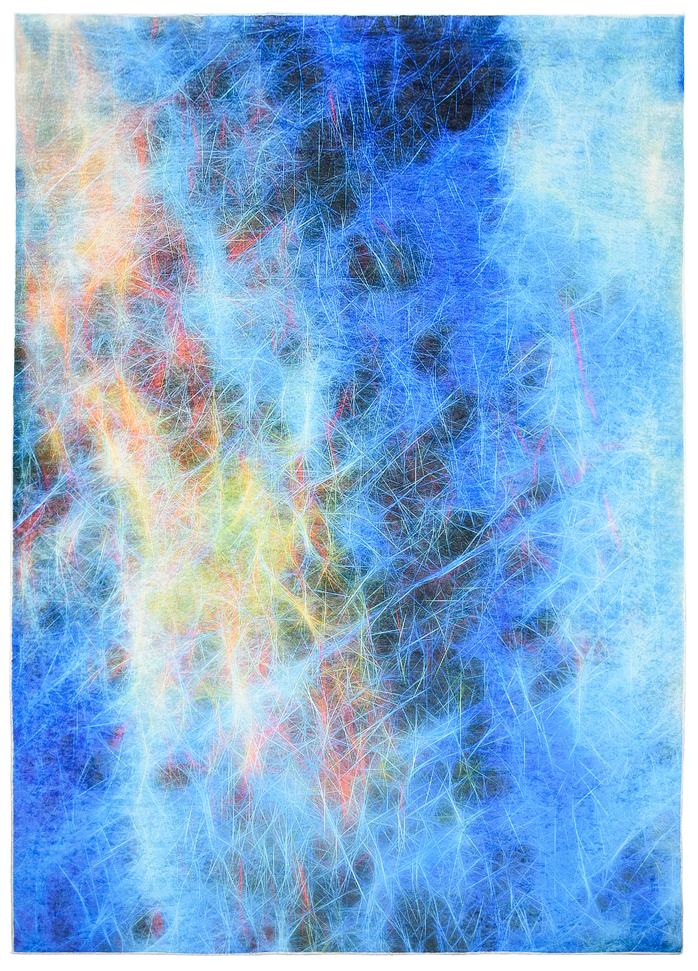 Covor Toscana Abstract Rețea Neon Antiderapant