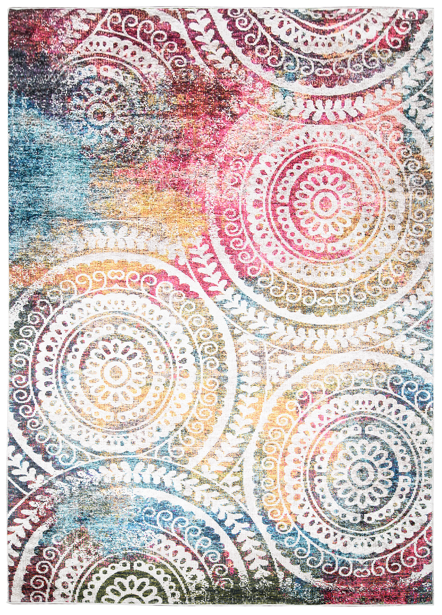 Covor Toscana Vintage Multicolor cu Rozete Rotunde