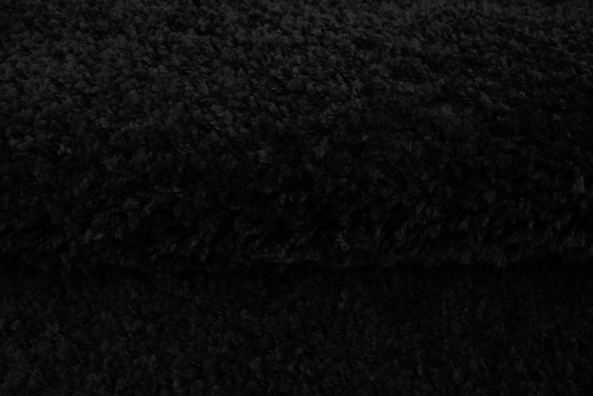 Covor Essence Rotund Shaggy Monocrom Negru