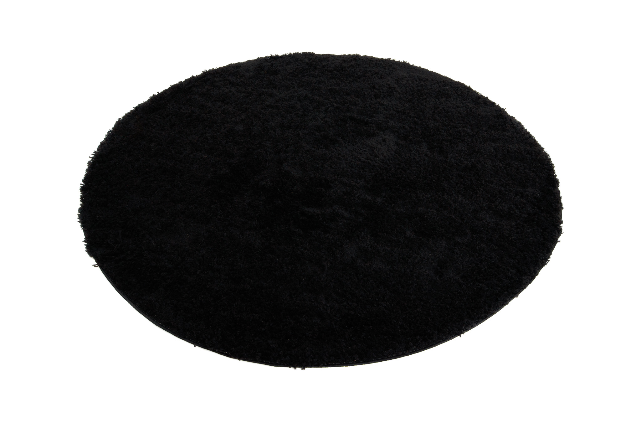 Covor Essence Rotund Shaggy Monocrom Negru