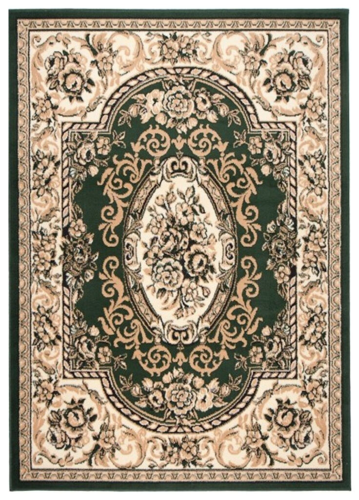 Covor Atlas Verde Crem Tradițional Ornamente