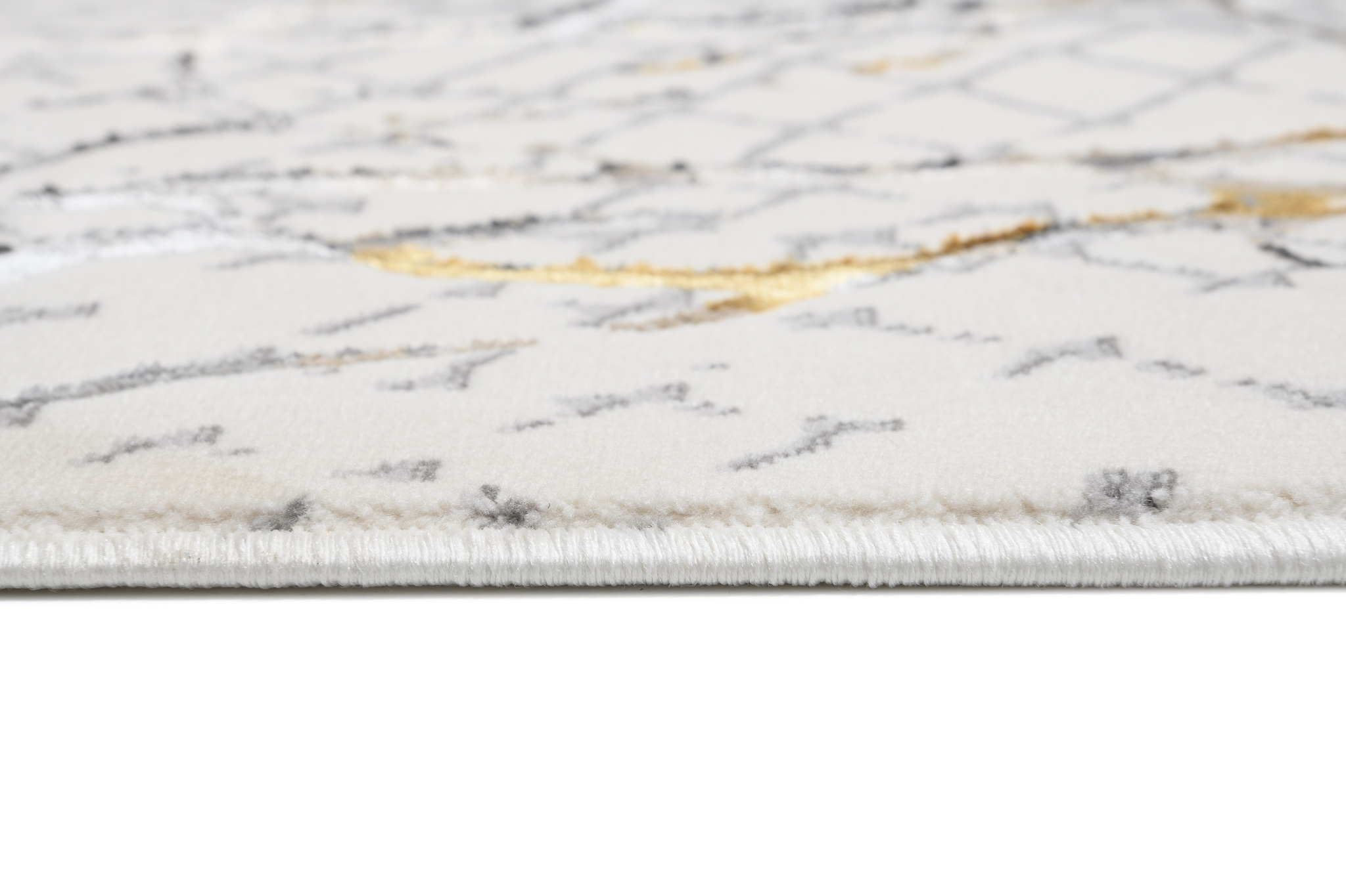 Covor Golden Crem Auriu Gri Piele de Șarpe