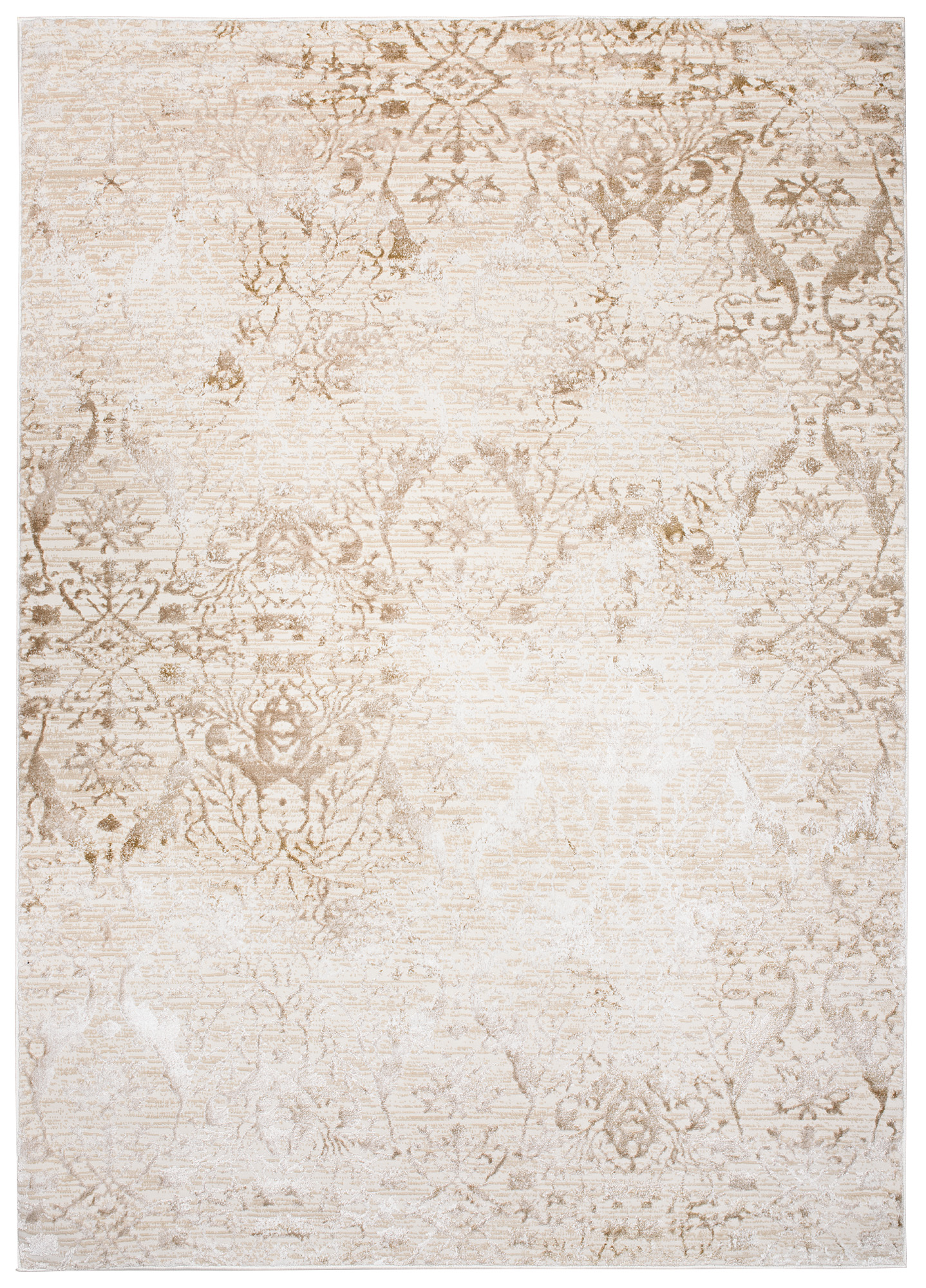 Covor Hera Crem Bej Ornamente Vintage Efect 3D