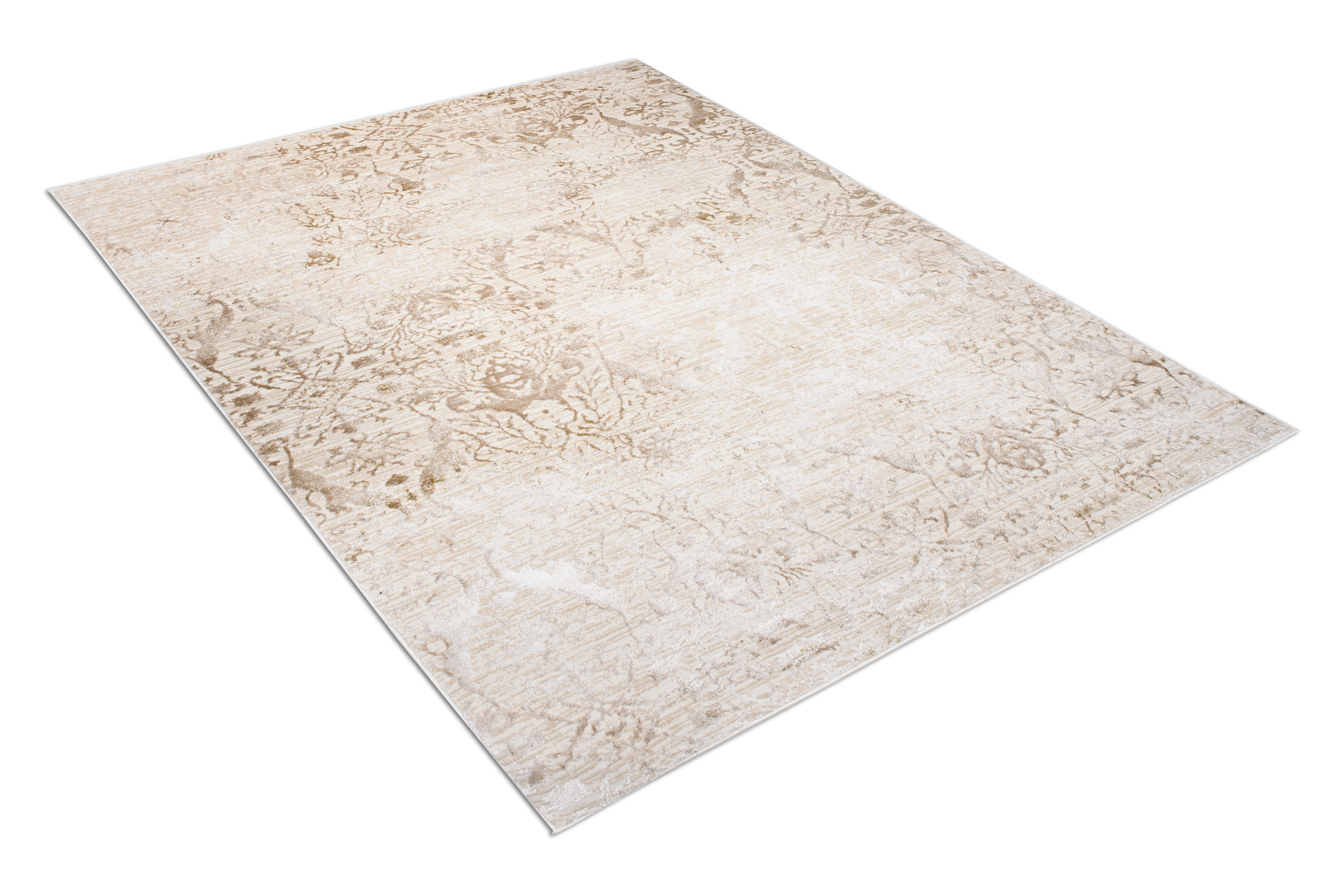Covor Hera Crem Bej Ornamente Vintage Efect 3D