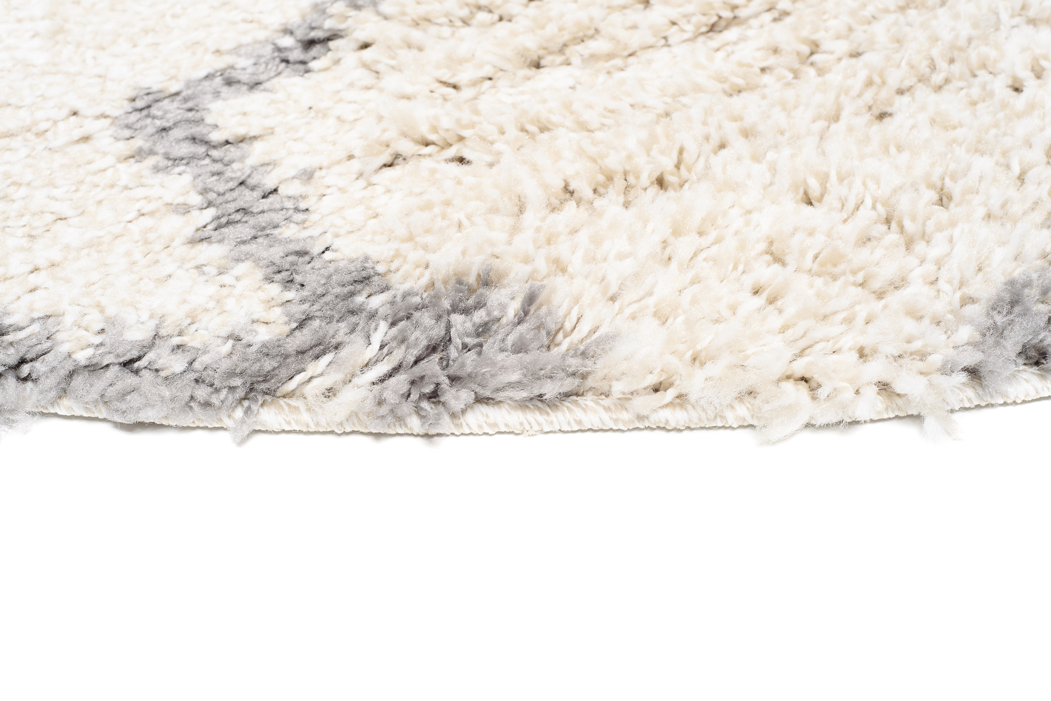 Covor Boho Rotund Crem Trifoi Marocan