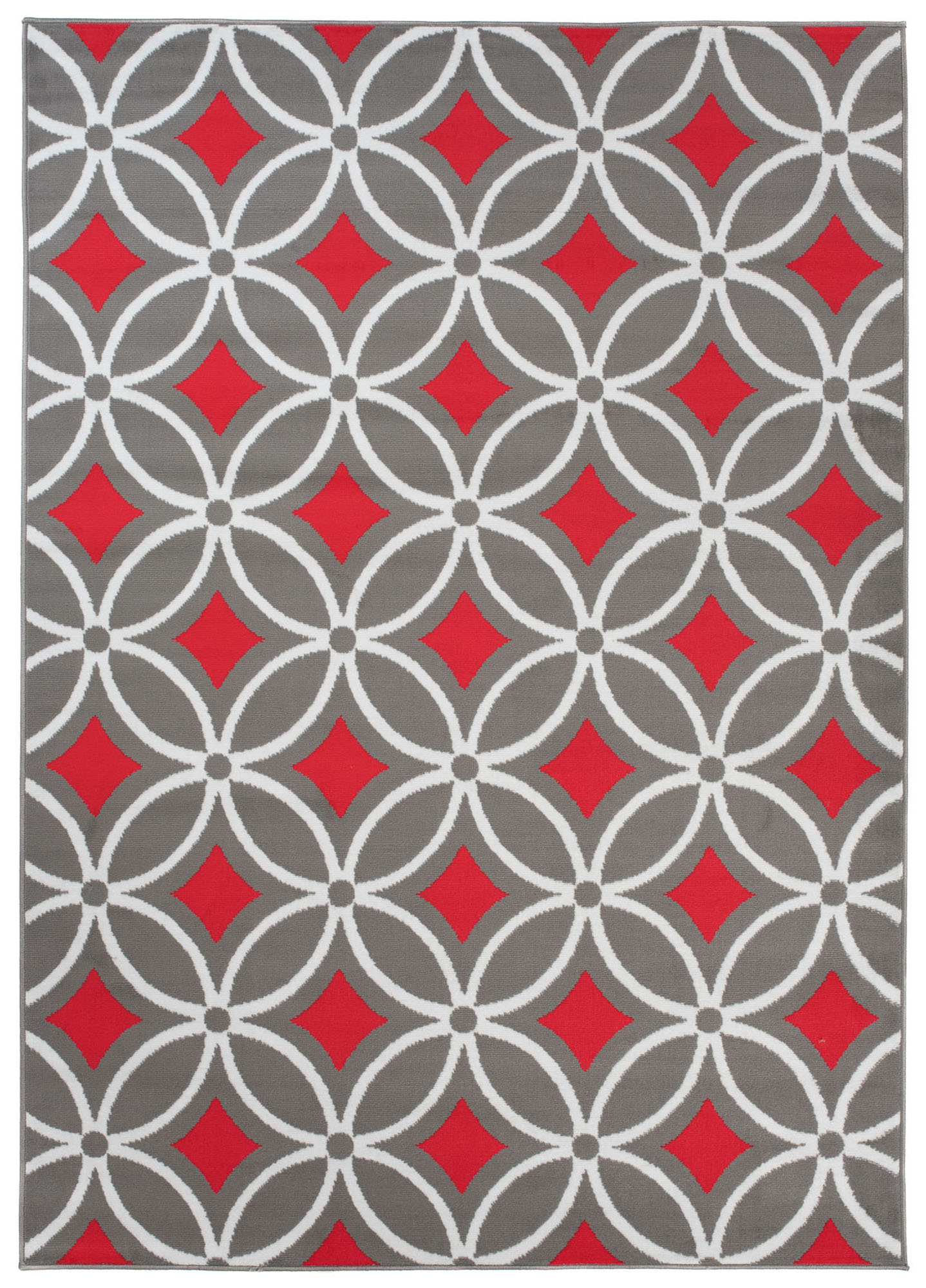 Covor Maya Gri Roșu Geometric Mozaic