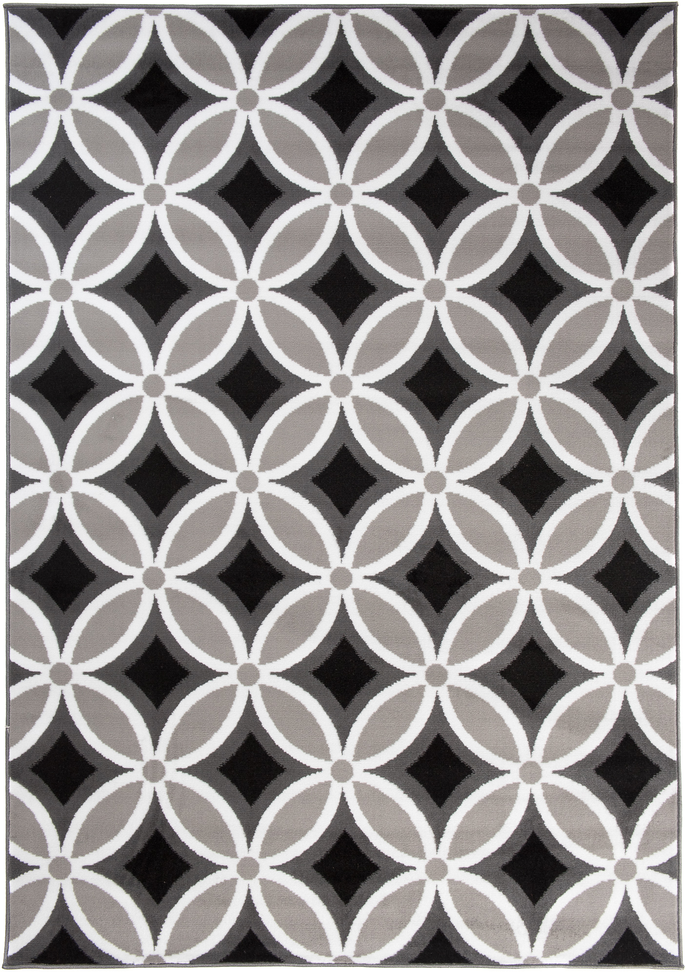 Covor Maya Gri Geometric Mozaic