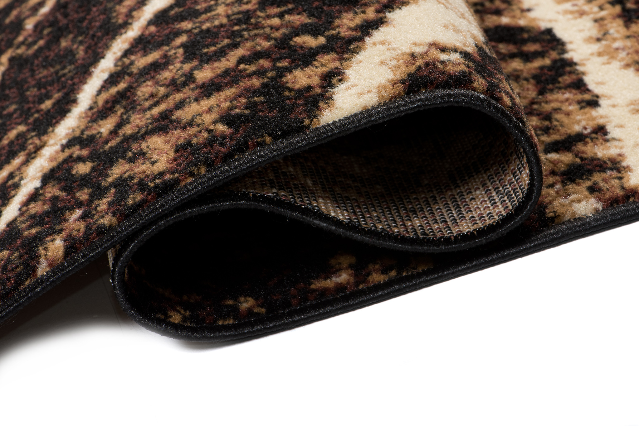 Covor Luxury Maro Negru Lemn Linii