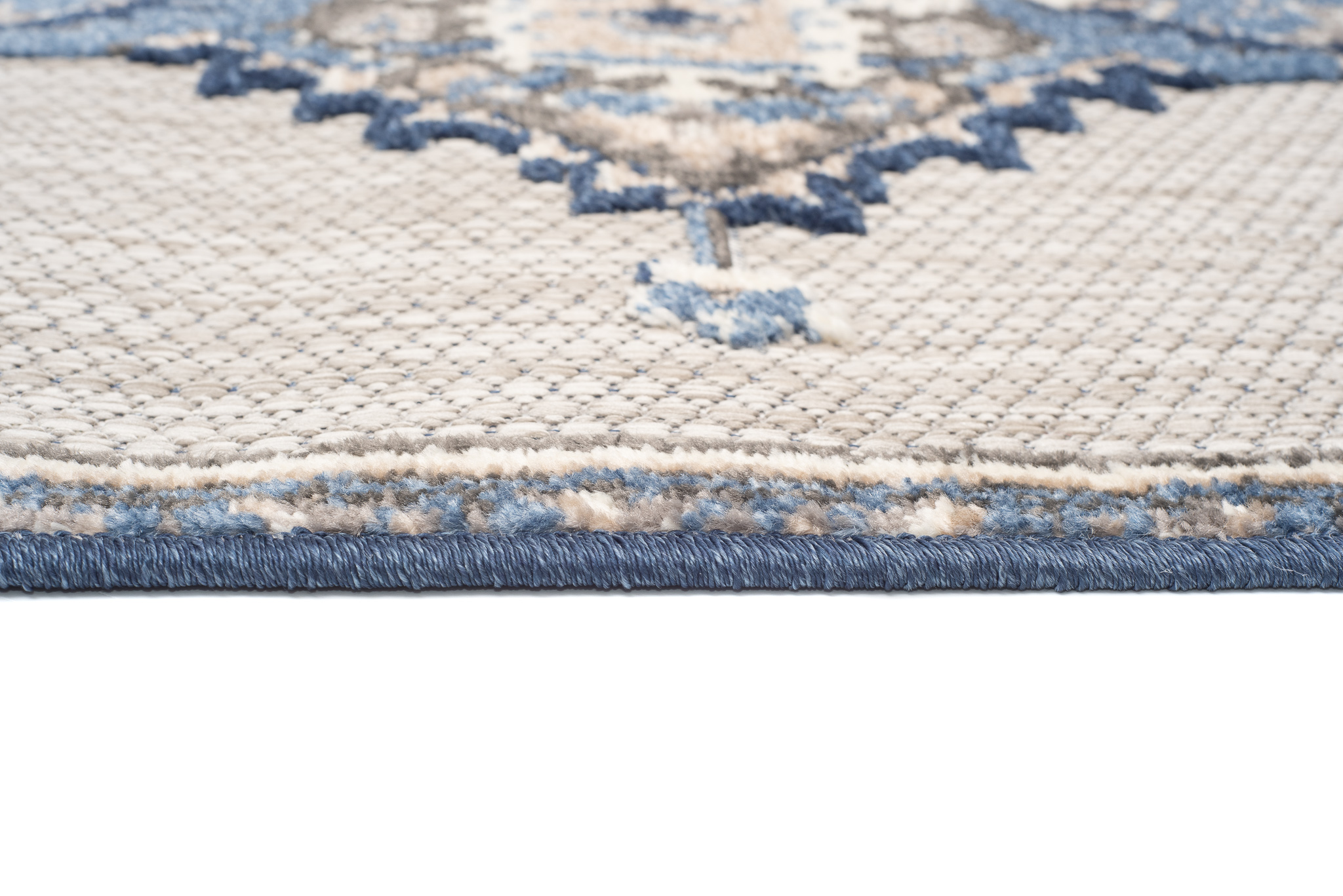 Covor de Exterior Patio Gri Albastru Vintage
