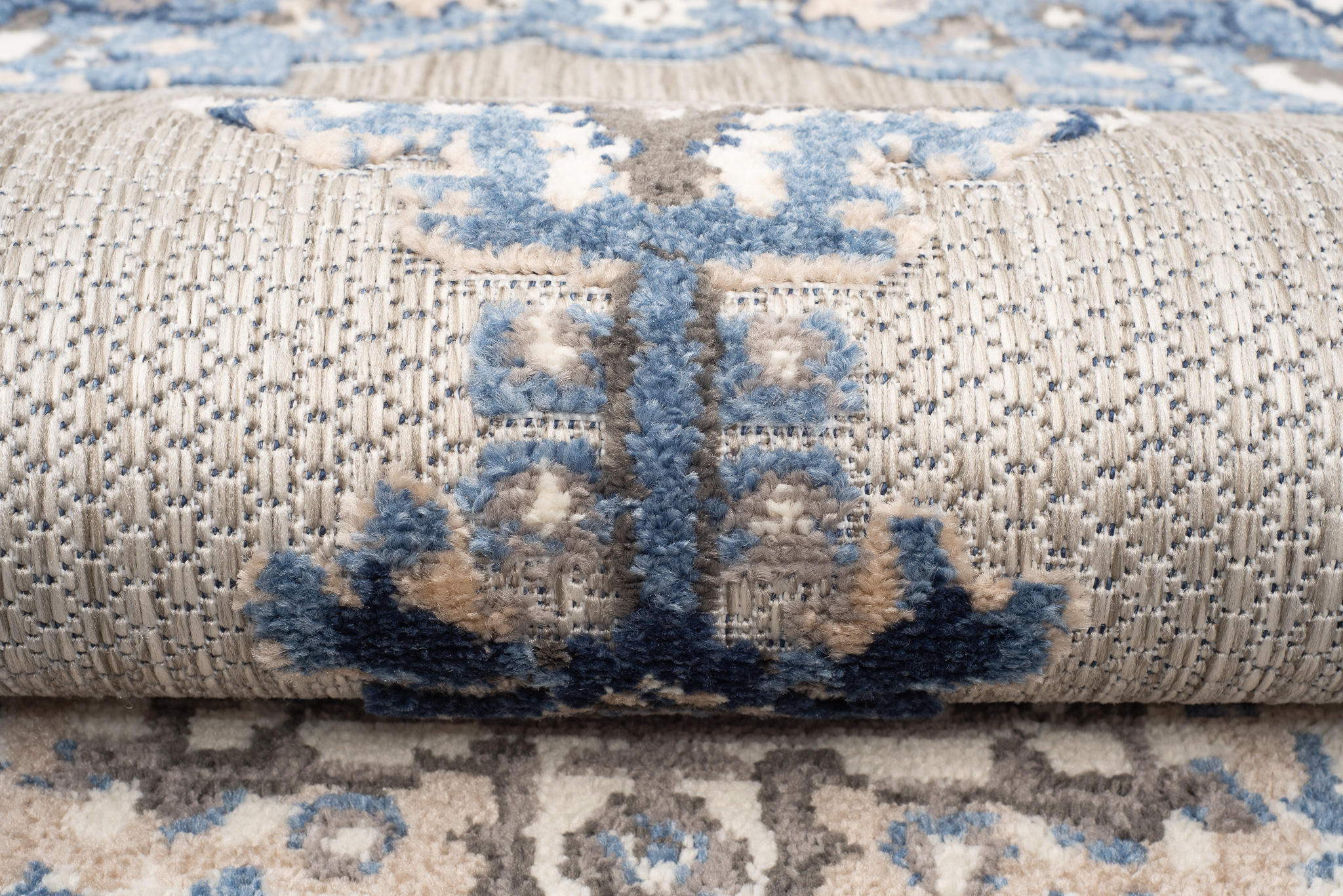 Covor de Exterior Patio Gri Albastru Vintage
