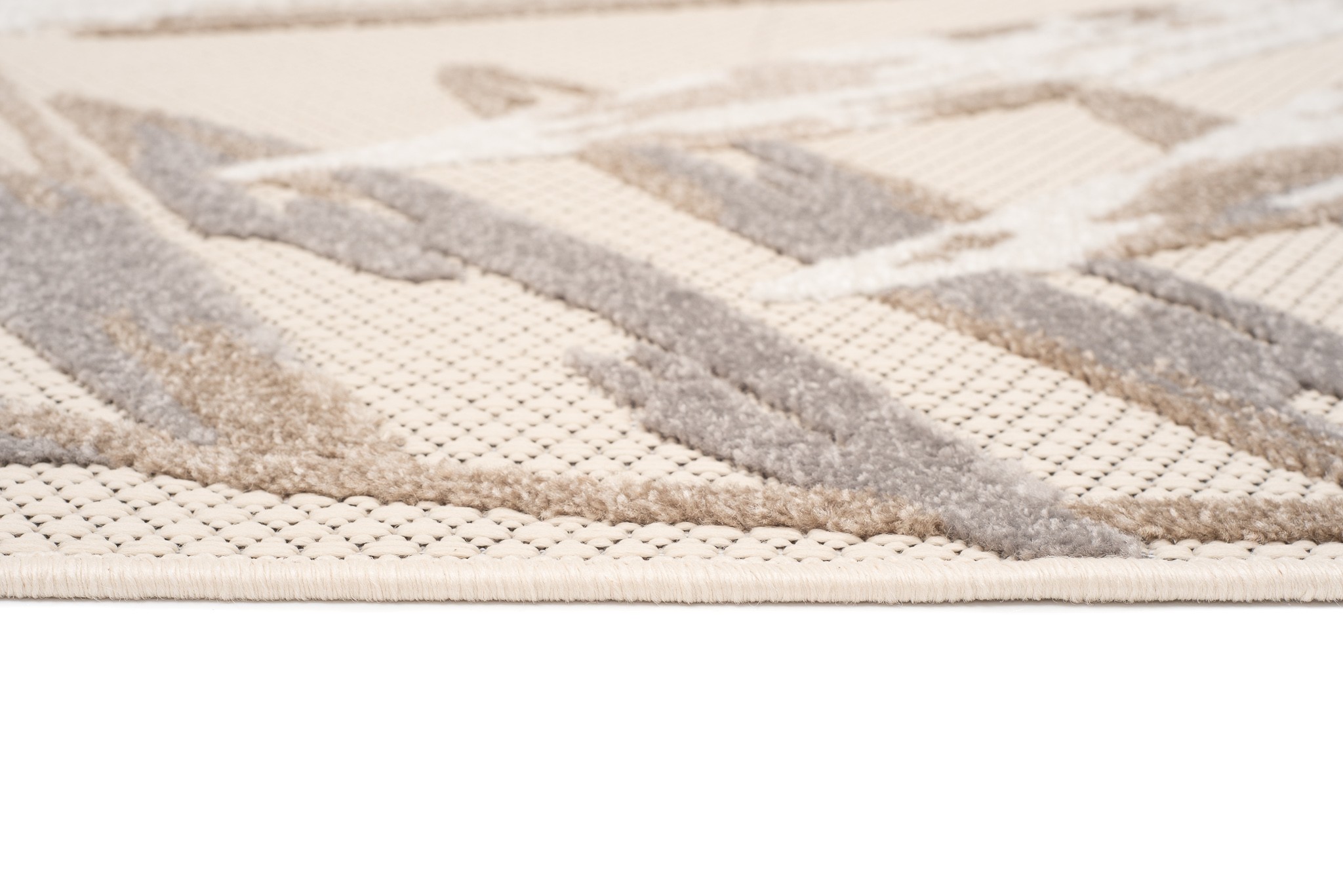 Covor de Exterior Patio Crem Gri Frunze
