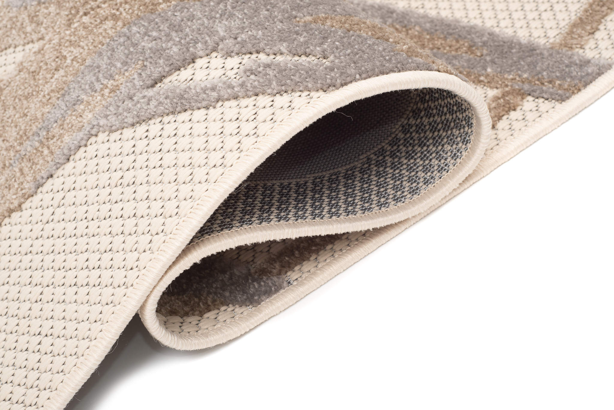 Covor de Exterior Patio Crem Gri Frunze