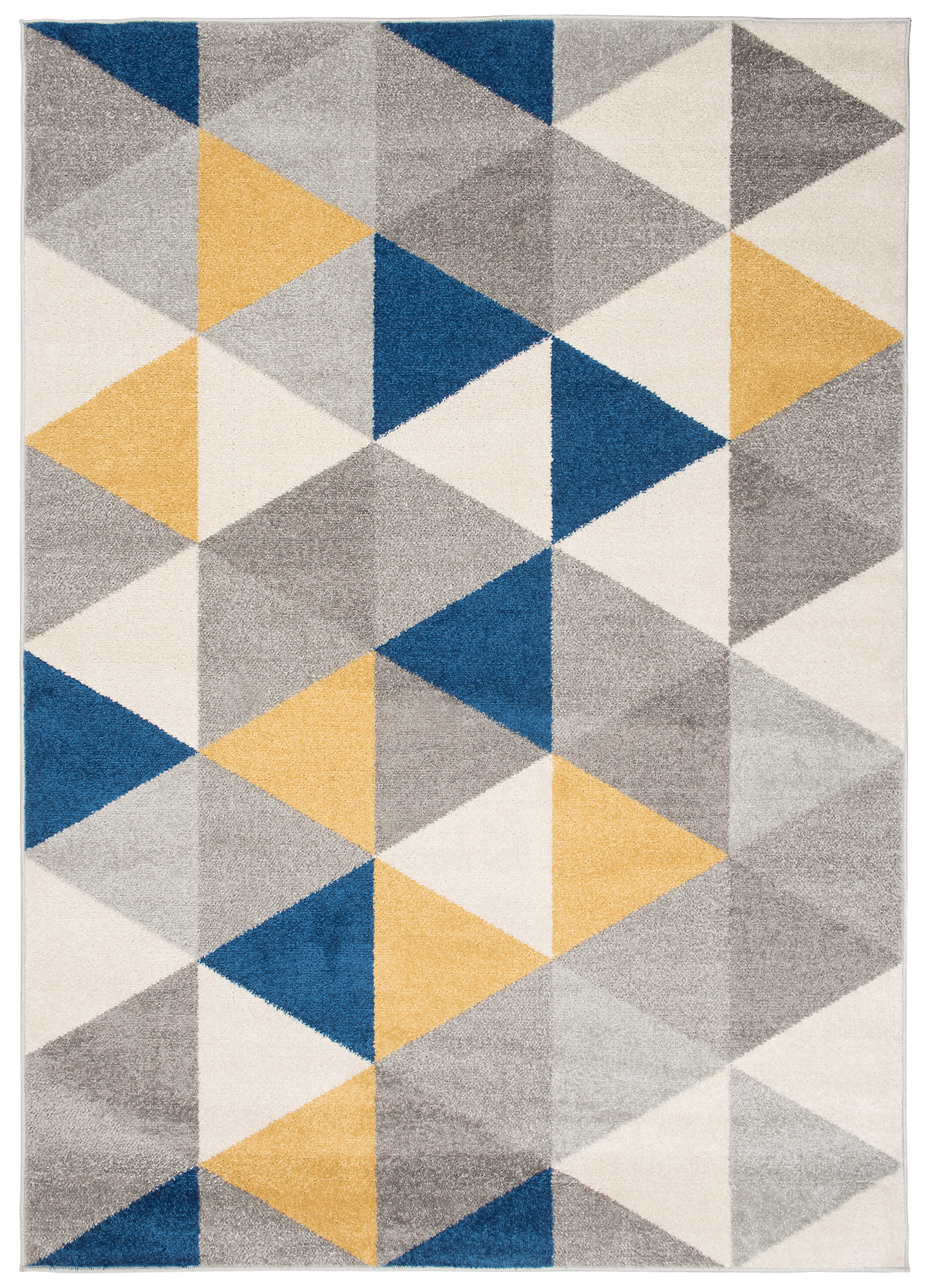 Covor Lazur Gri Multicolor Geometric Triunghiuri