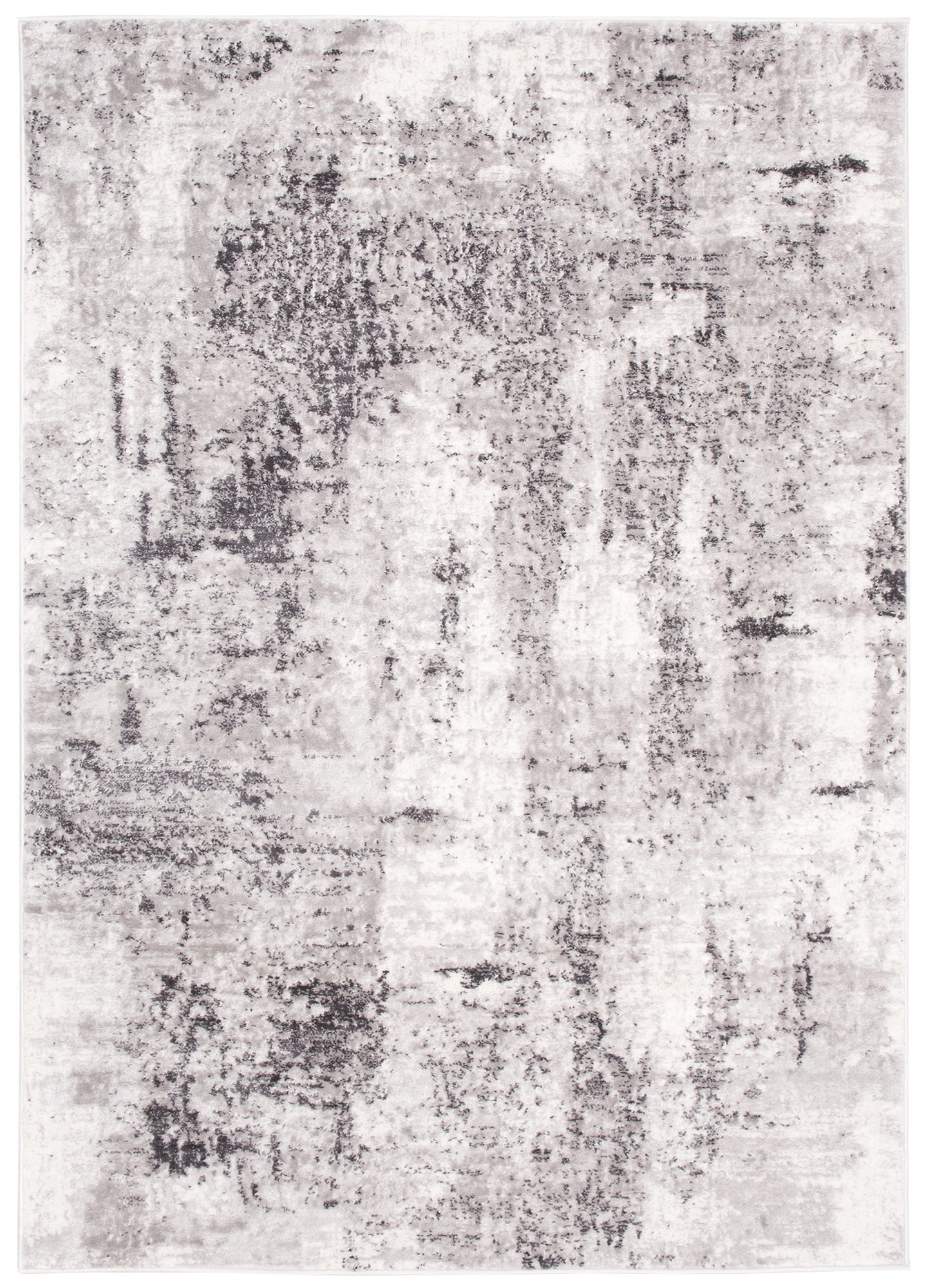 Covor Sky Gri Abstract Vintage Efect de Uzură