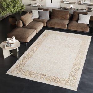 Covor Ares Crem Maro Ornamente Vintage
