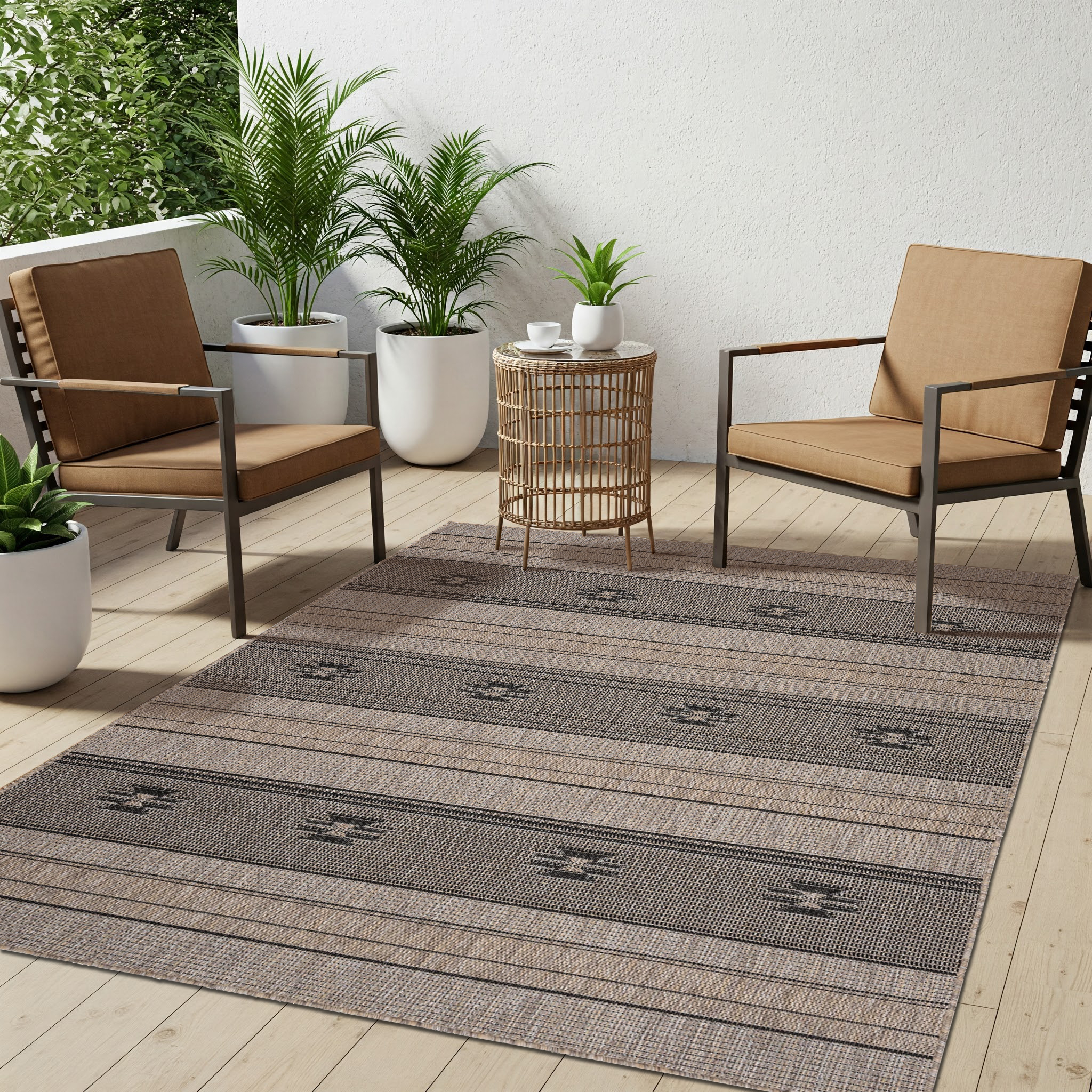 Covor Melissa Maro Negru Etnic Interior Exterior
