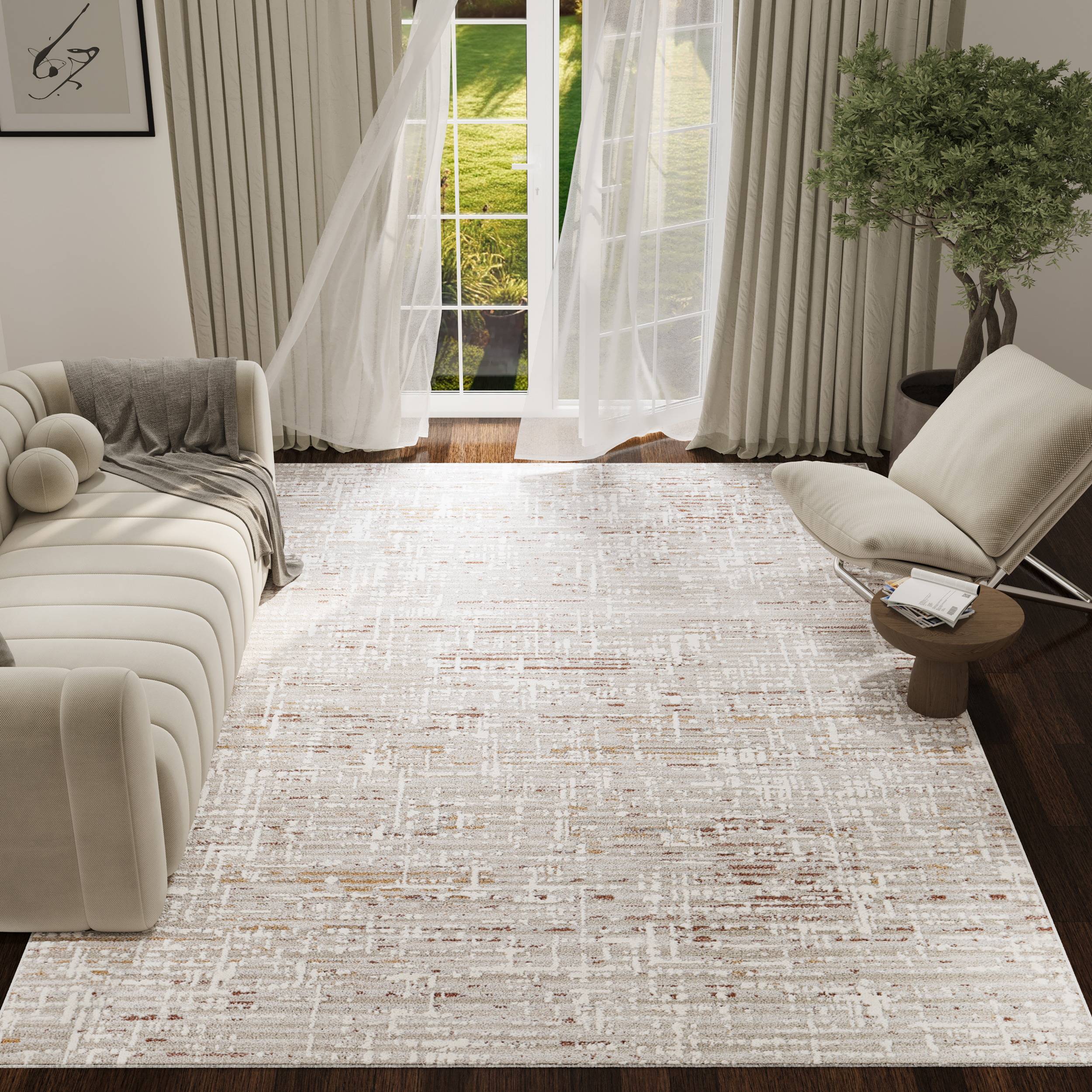 Covor Trend Bej Ruginiu Modern
