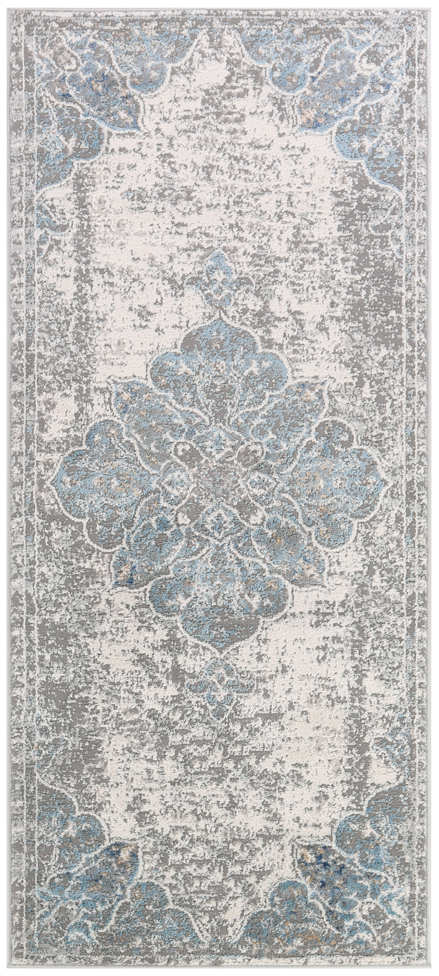 Covor Traversă Valley Gri Albastru Vintage Floral