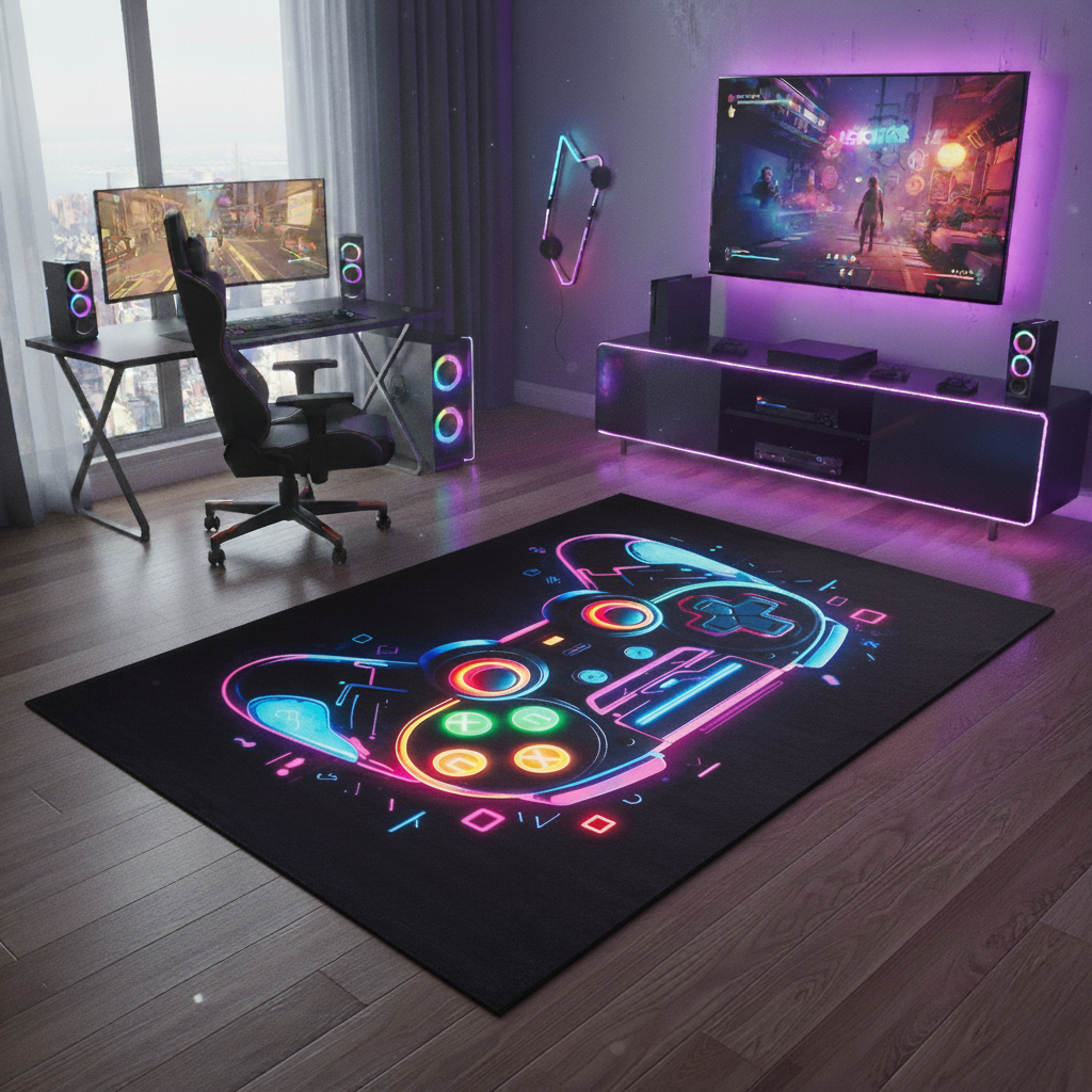 Covor Cosmo Game Multicolor De Joc Antiderapant