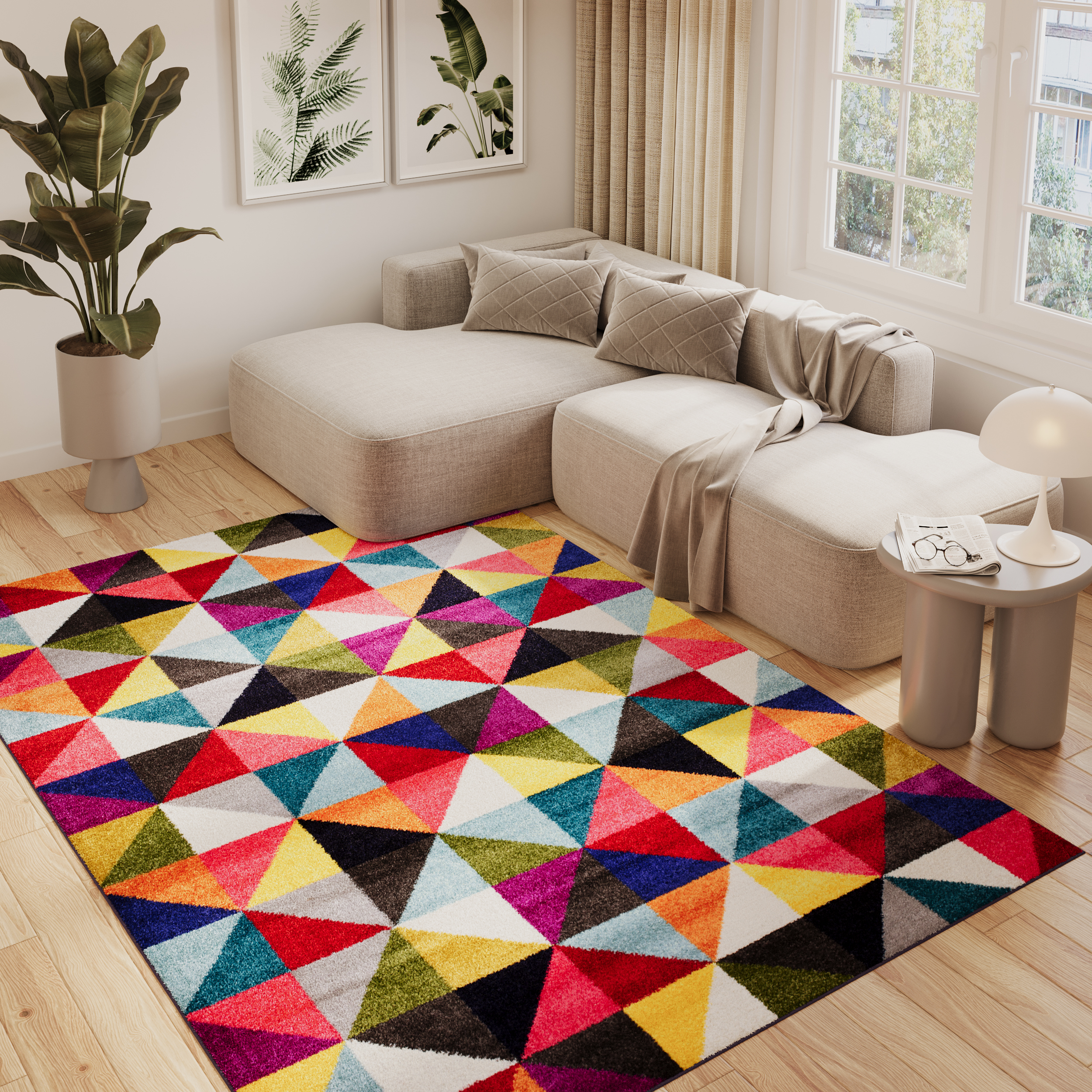 Covor Salsa Multicolor Triunghiuri