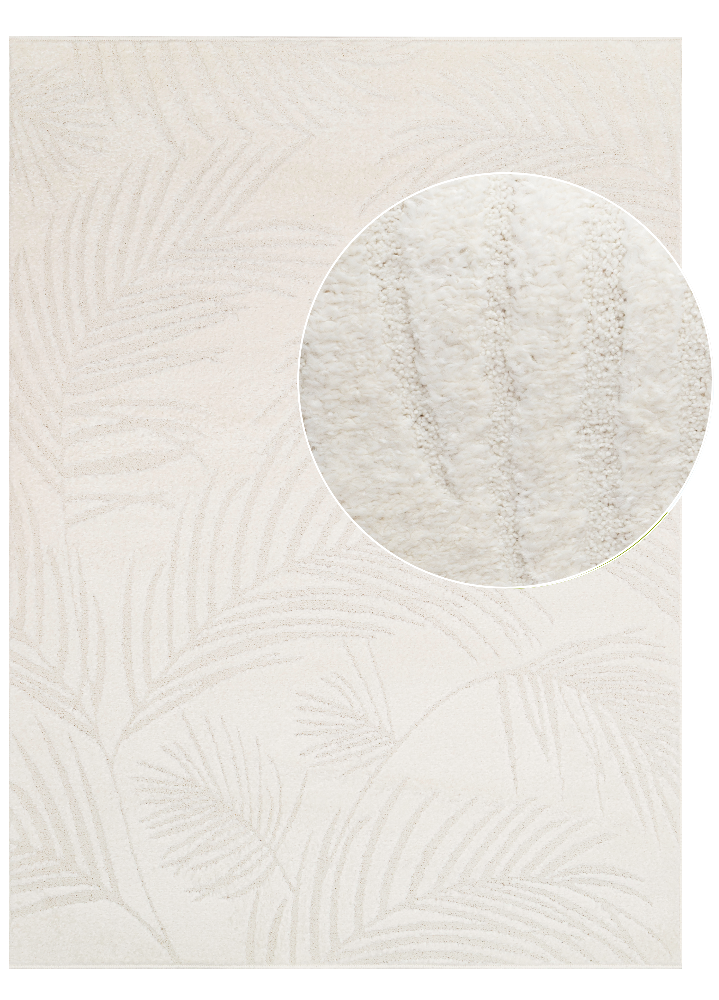 Covor Terra Crem Frunze de Palmier