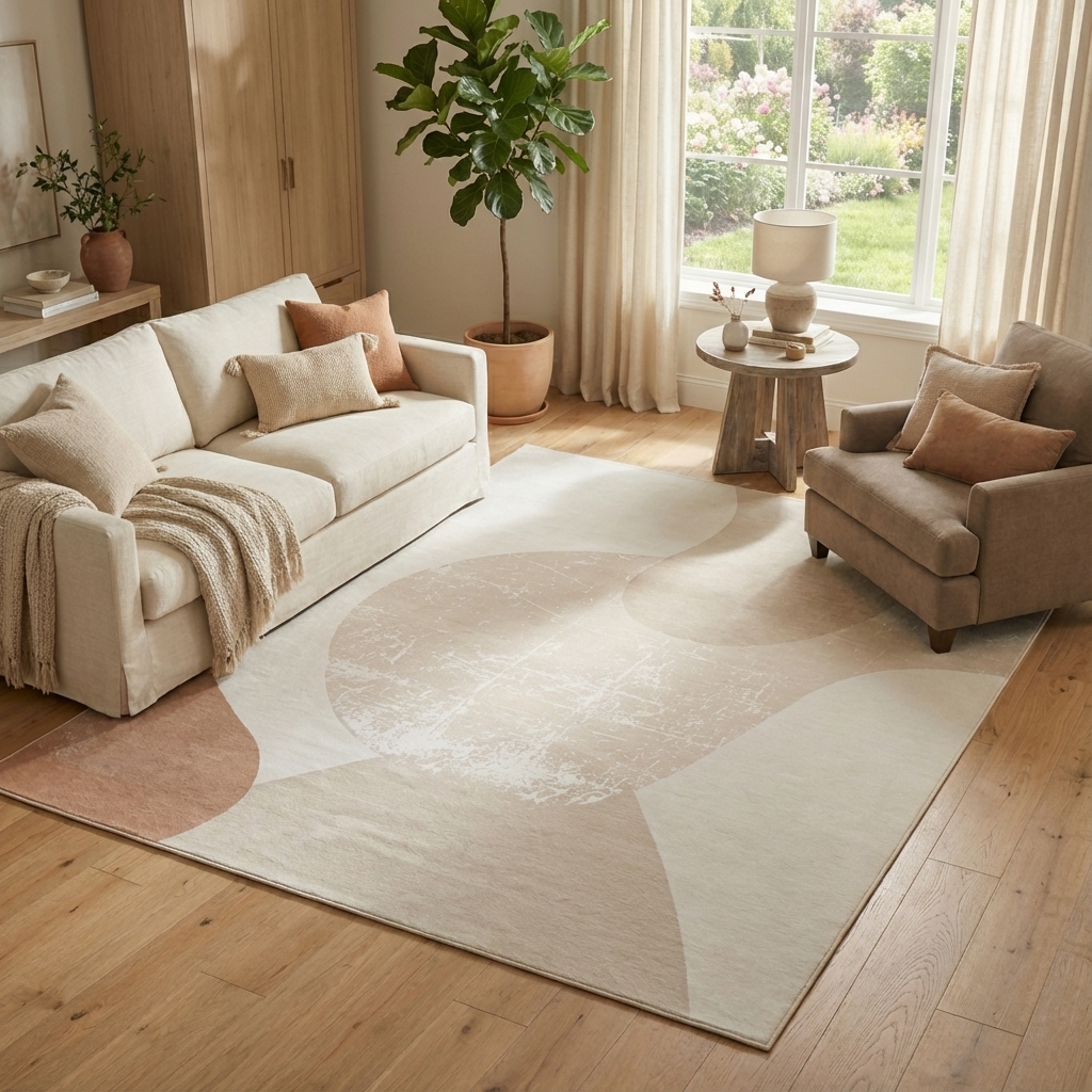 Covor Wisp Deschis Bej Geometric