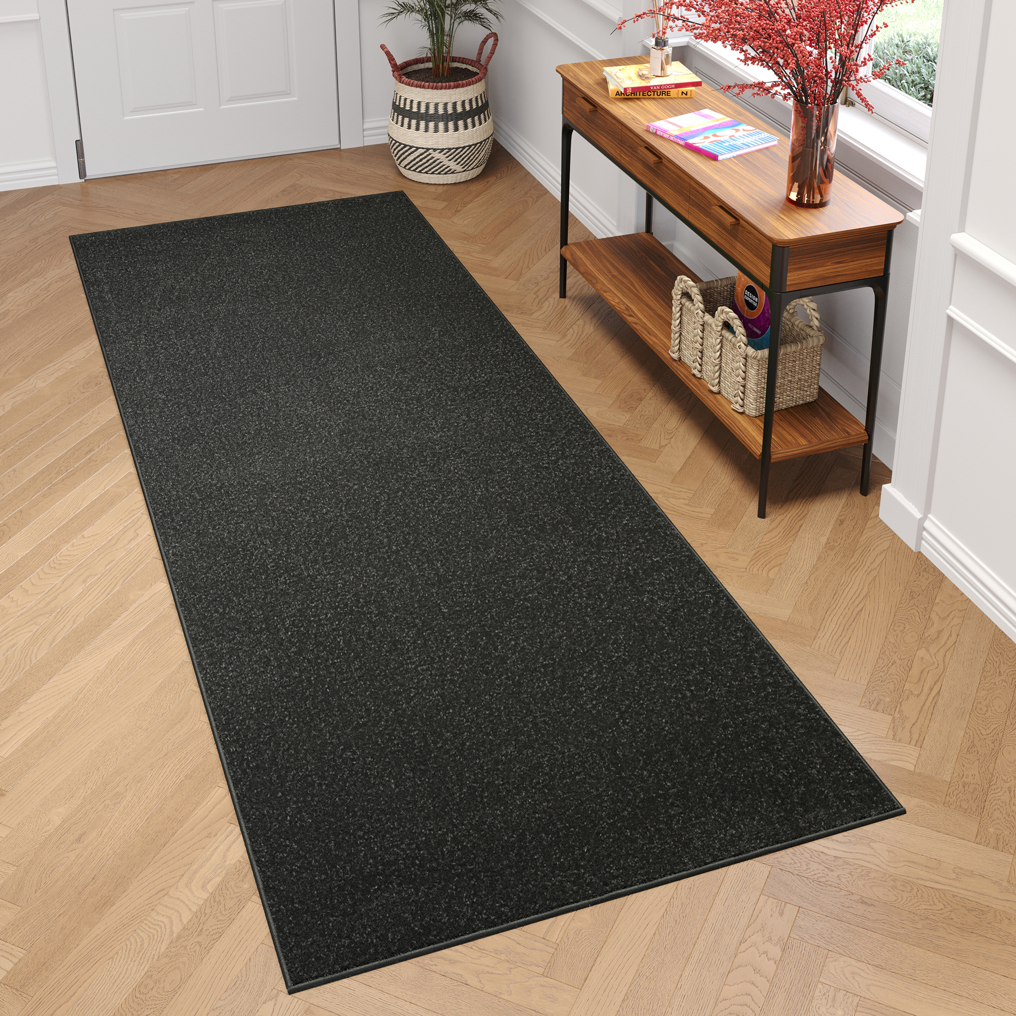 Covor Traversă Mono Indoor Outdoor Gri Închis