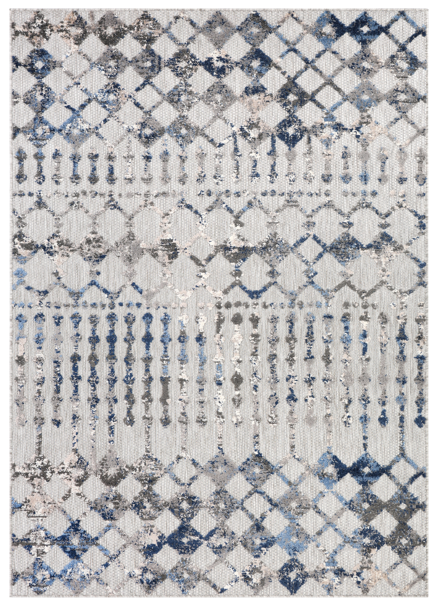 Covor Exterior Patio Gri Geometric