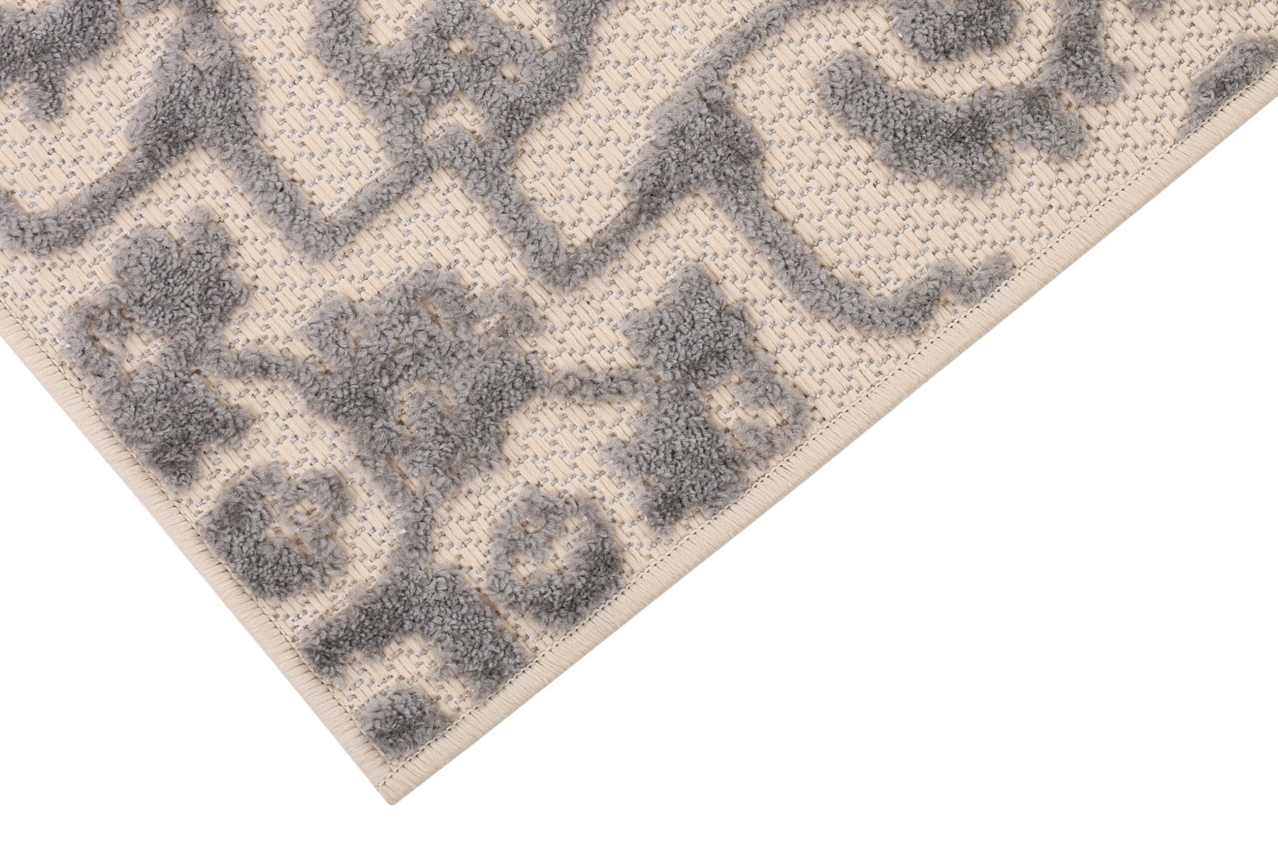 Covor Exterior Patio Crem Gri Ornamente