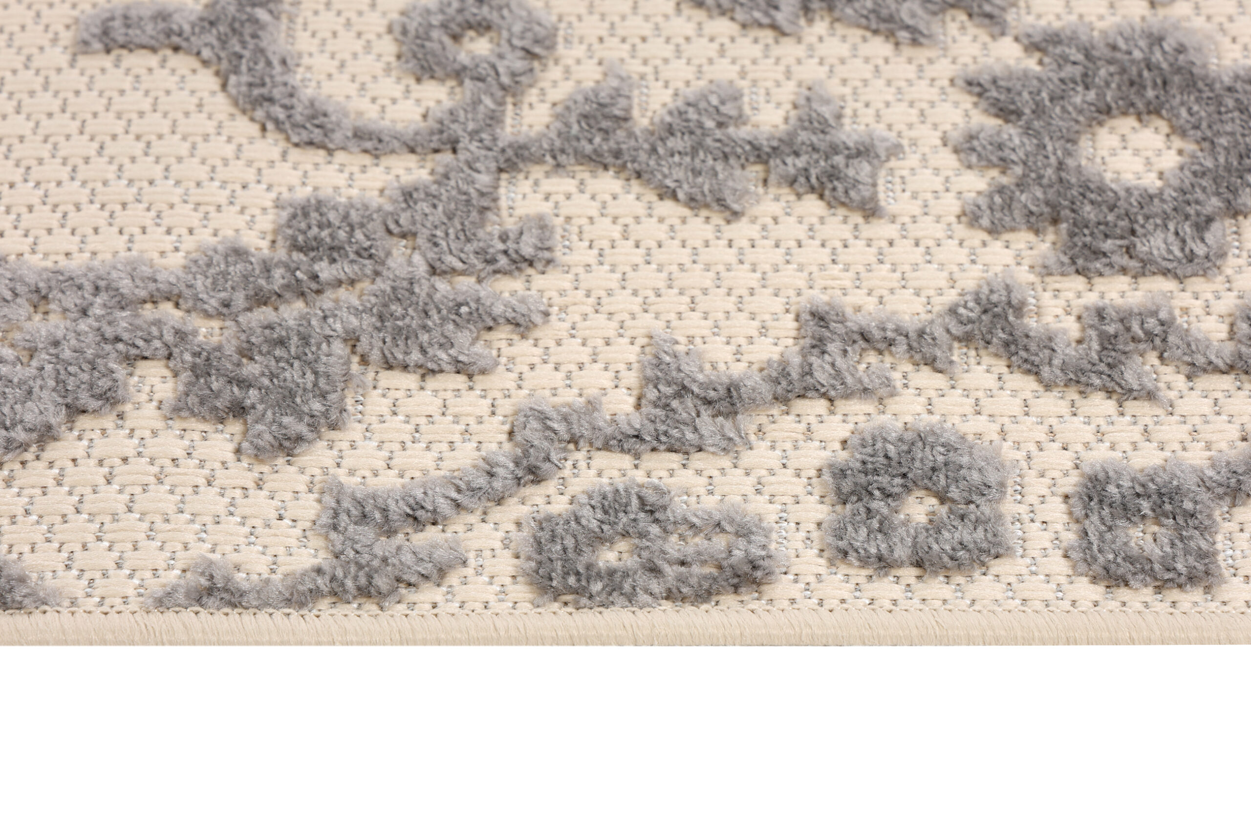 Covor Exterior Patio Crem Gri Ornamente