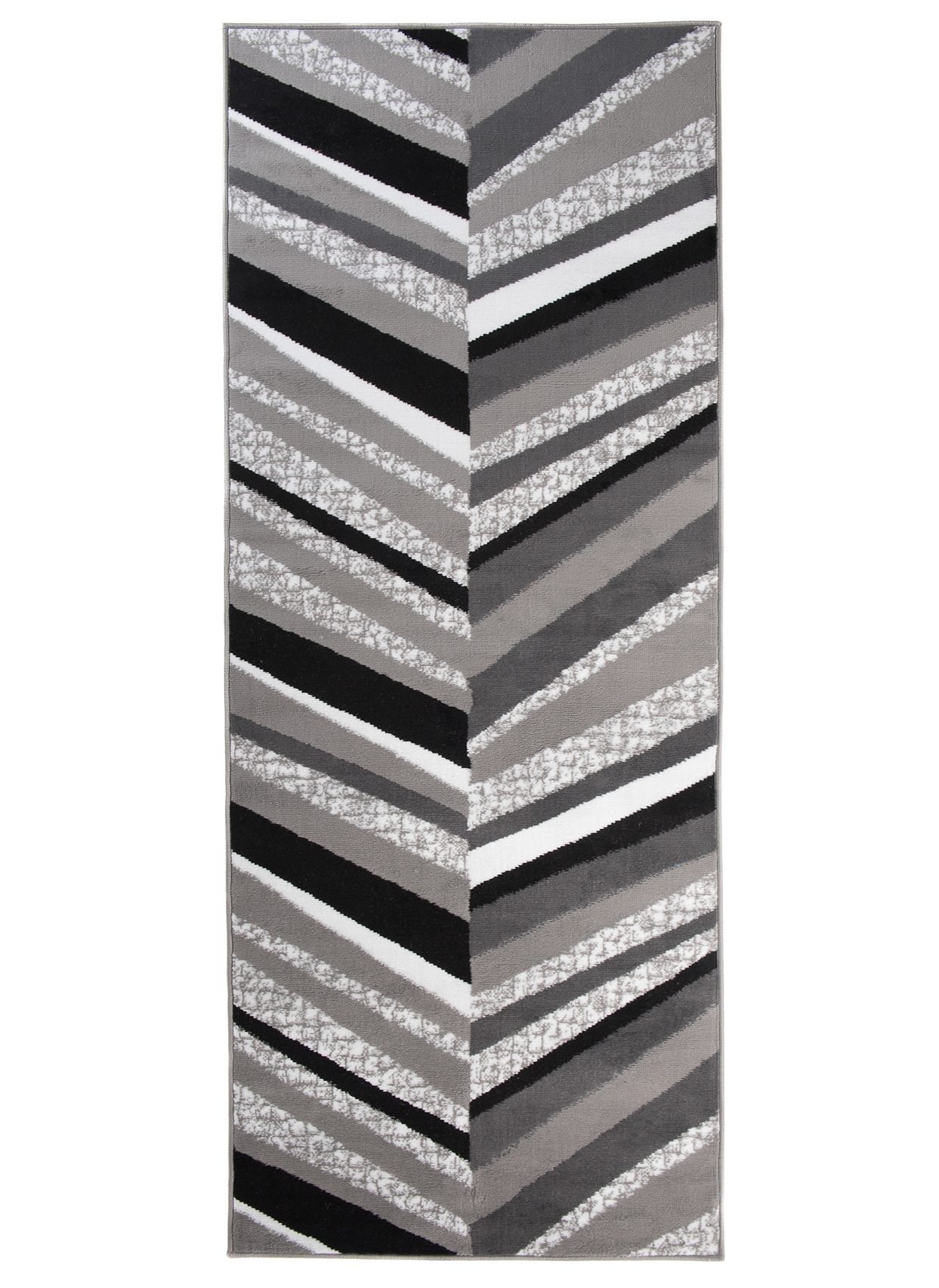 Covor Traversă Maya Gri Negru Geometric Linii