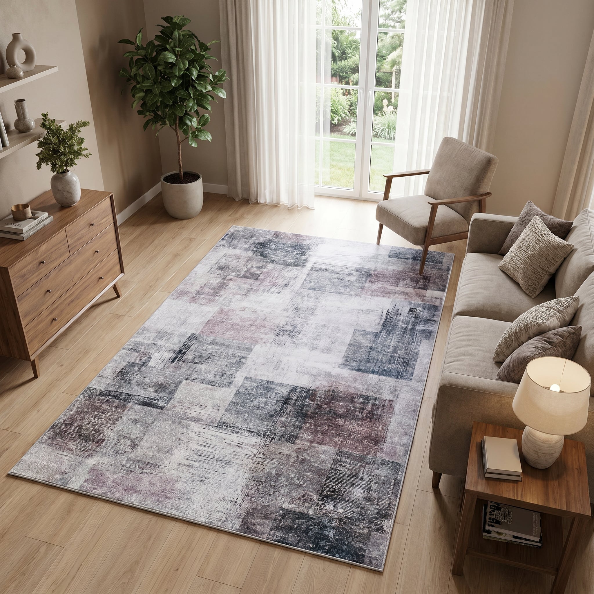 Covor Venezia Gri Violet Geometric
